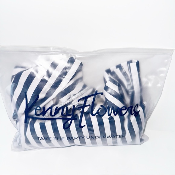 NEW! THE NAUTI BY NATURE SWIM TRUNKS Men's Blue Striped Swim Shorts Sz XL - Picture 15 of 16